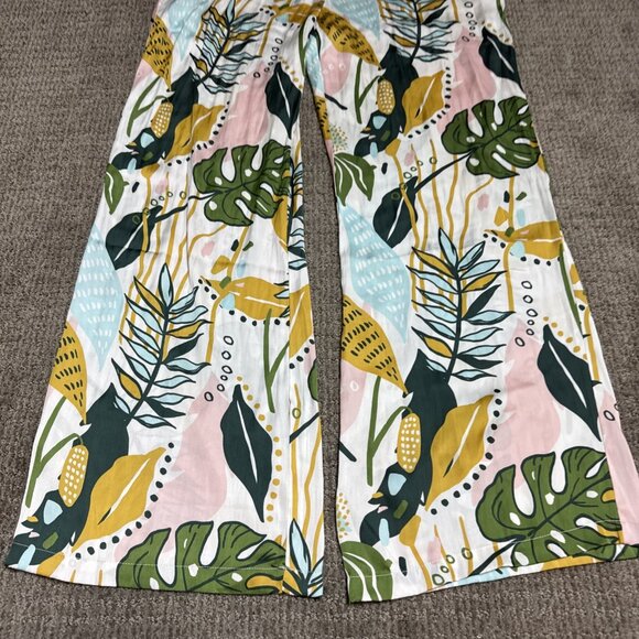H/G Pants Multicolored Floral Semi Sheer Women’s Size Medium - Picture 8 of 12